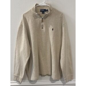 Polo Ralph Lauren 1/4 Zip Sweater Mens XXL Pullover Long Sleeve